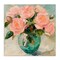 Stupell Industries Pink Roses in Green Vase Canvas, design by Gina Kelly